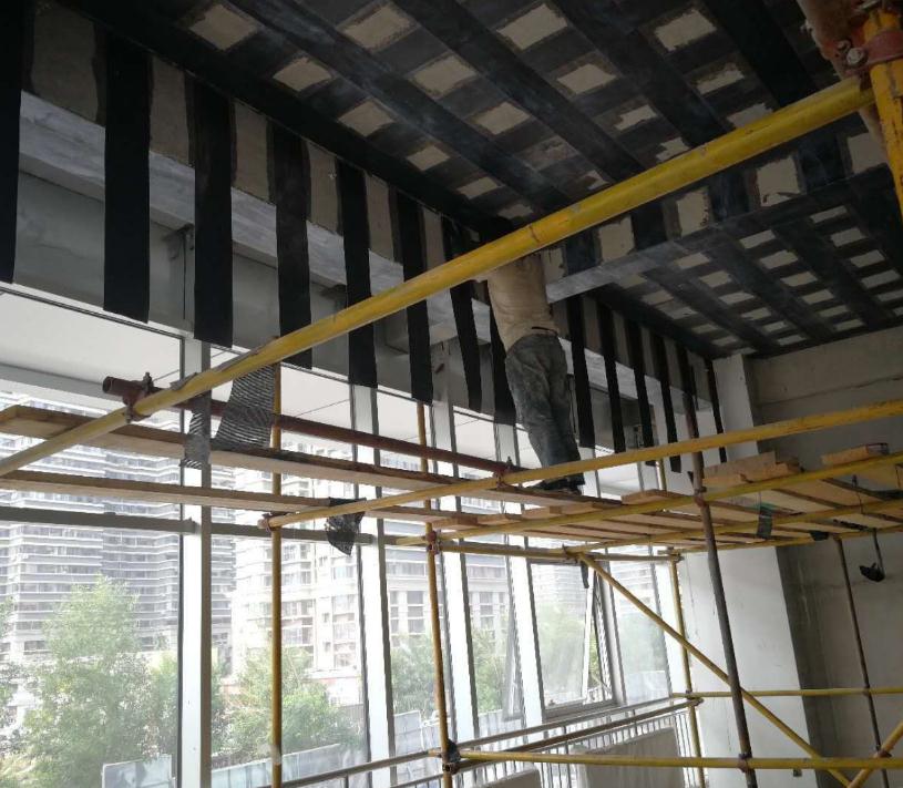 建筑加固改造施工现场摄图