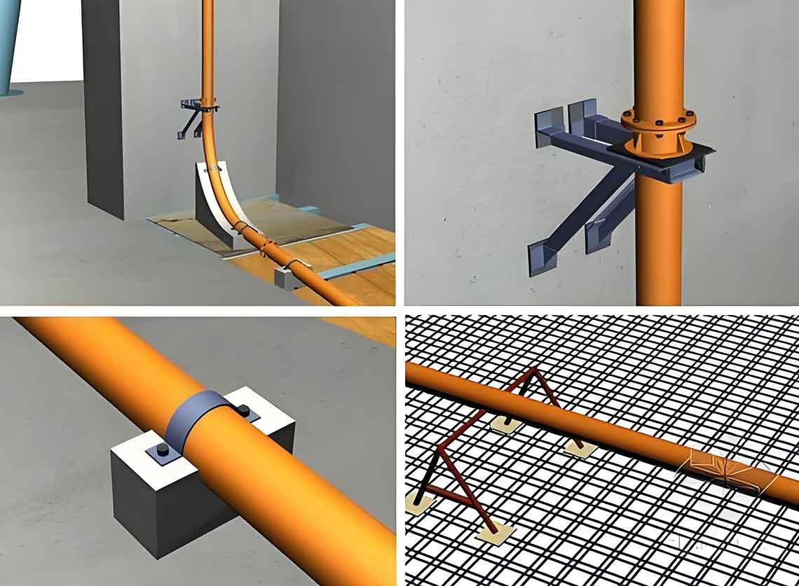 混凝土泵管加固示意图